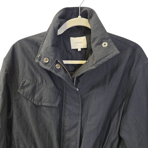 Vince Solid Flap Pocket Hidden Zip Anorak Jacket Size XS - Picture 4 of 7